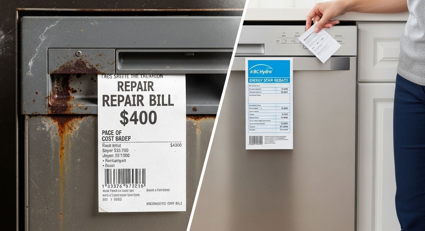 A flowchart for making the appliance repair versus replace decision