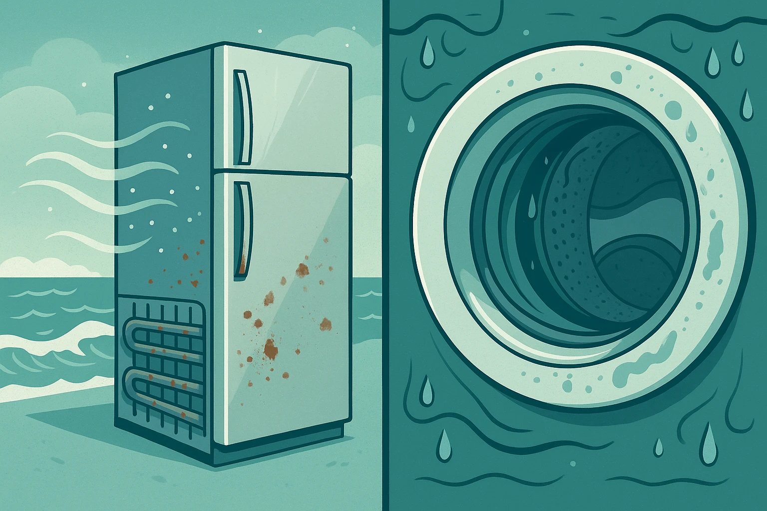 Image showing the coastal climate effects on home appliances