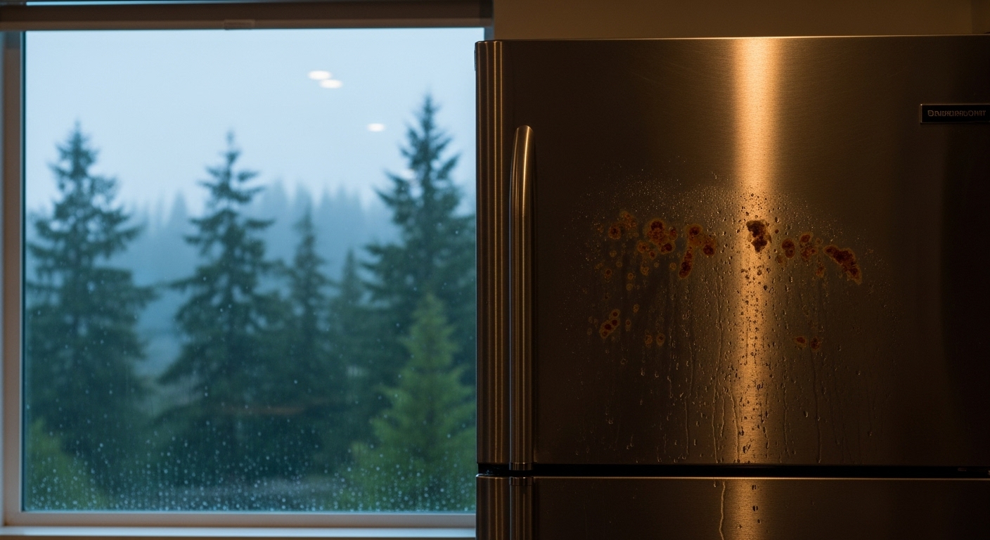 Exterior of a home in Coquitlam's damp climate, which can cause appliance damage.