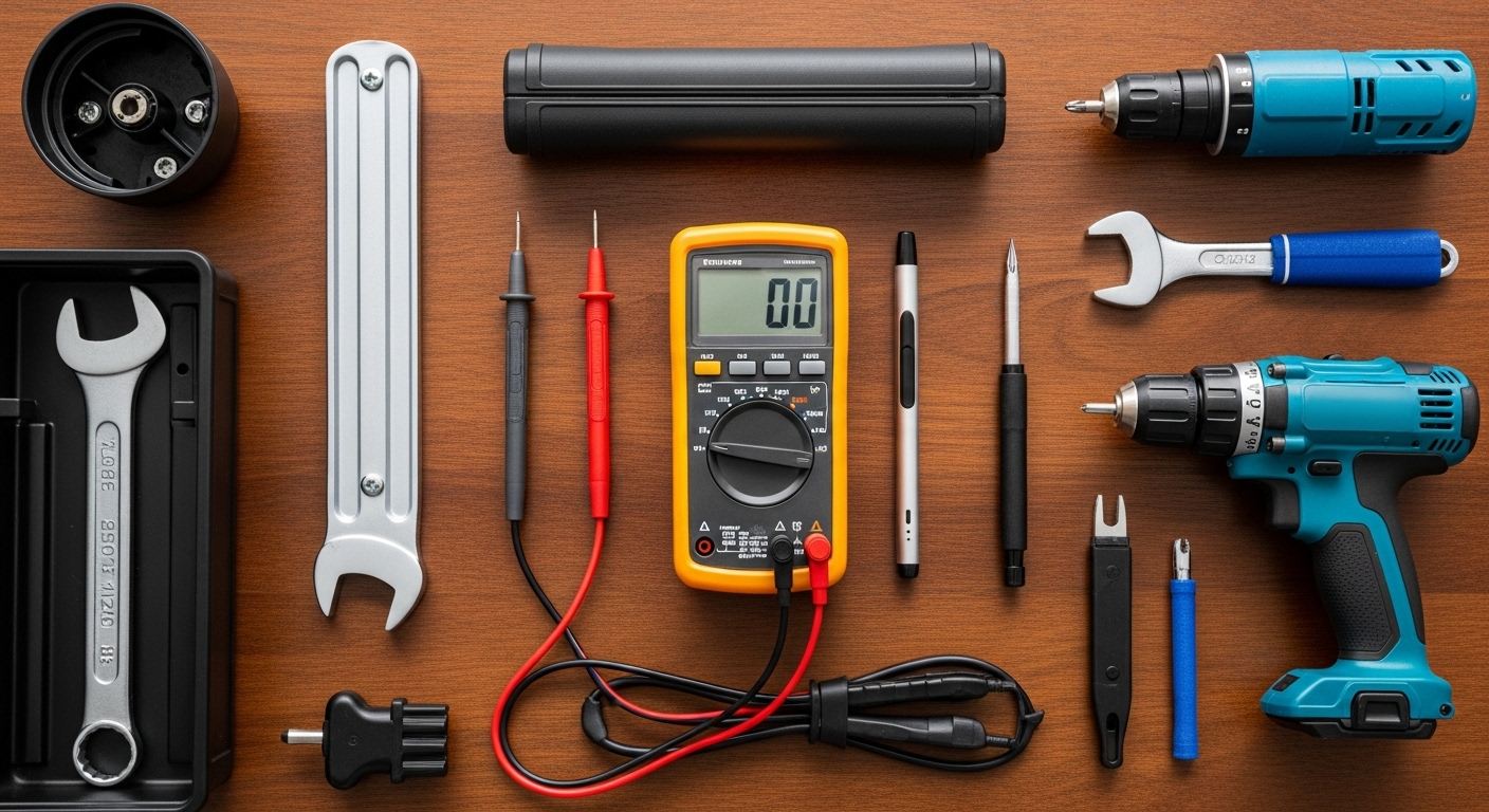 A collection of specialized appliance repair tools laid out, highlighting the cost.