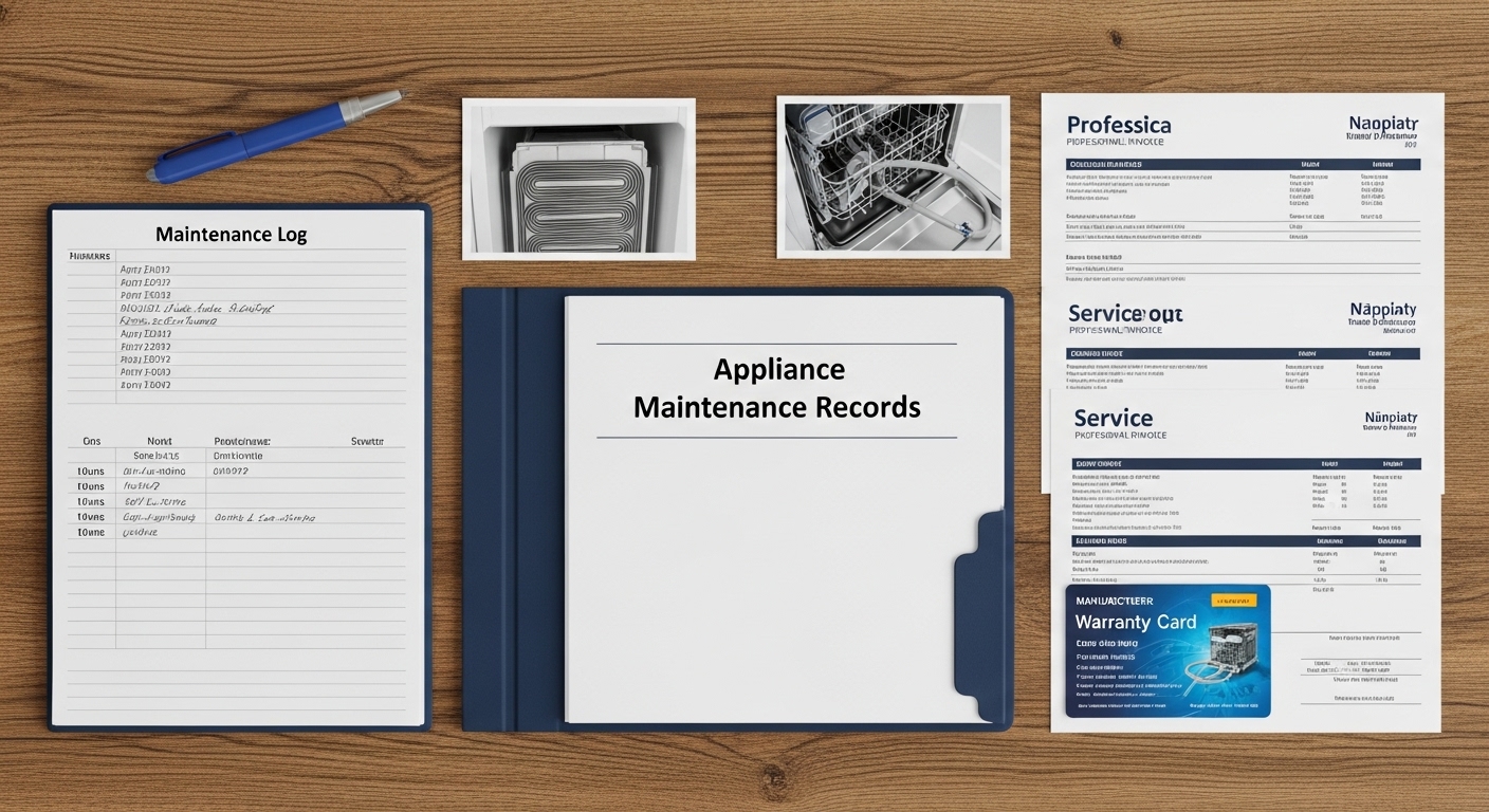 Appliance maintenance documentation for insurance claim