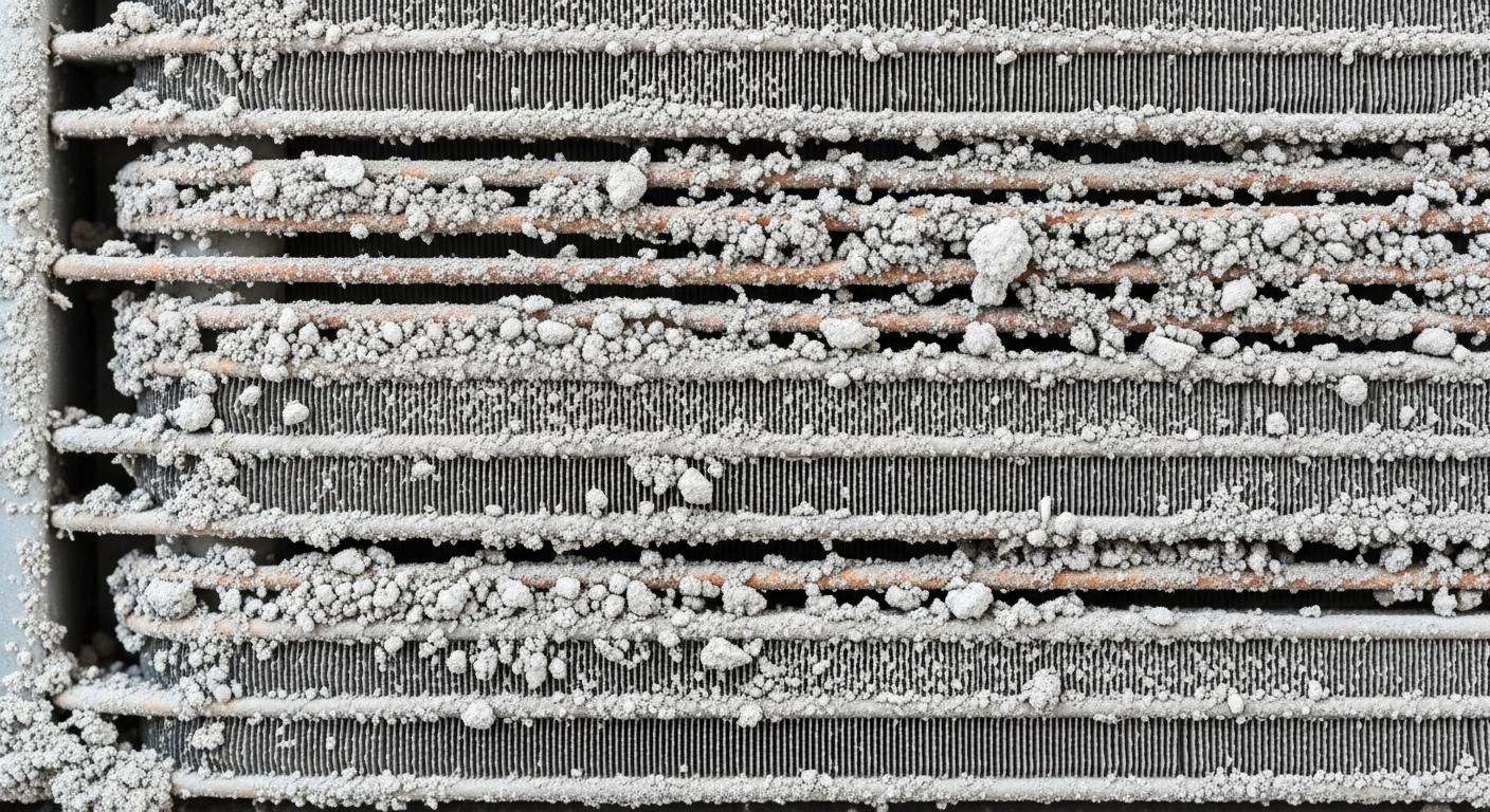 Refrigerator condenser coils clogged with construction dust