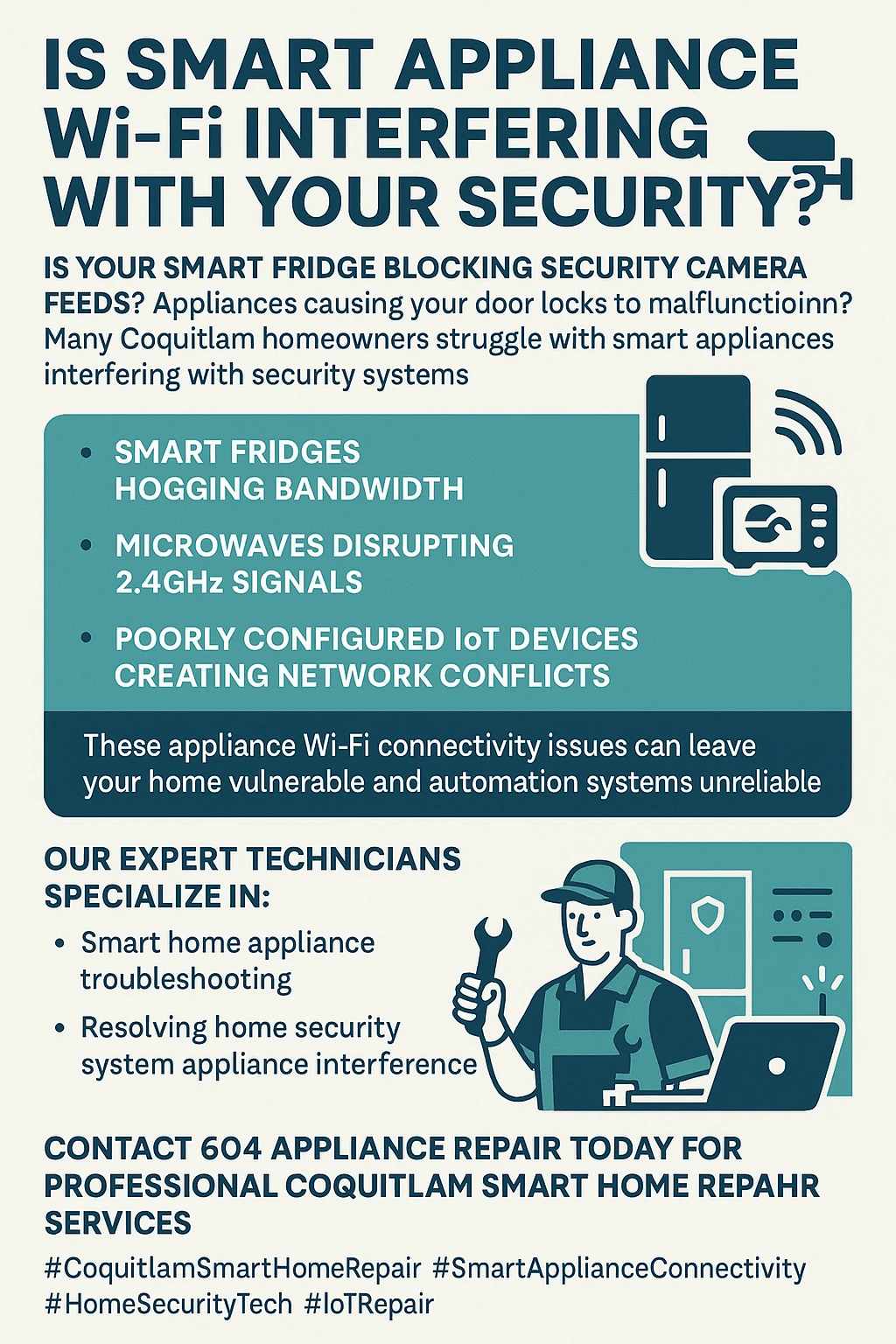 Infographic summarizing key takeaways about appliance and smart home connectivity issues.