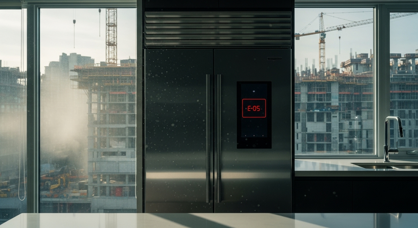 Vancouver construction site next to residential buildings, potentially damaging home appliances